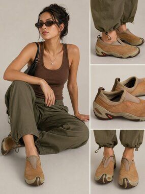Teva Spider Womens Slip-On Shoes Stylish Design Details Brown/gray Size 10